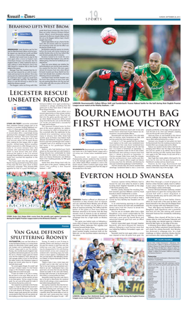 Bournemouth Bag First Home Victory