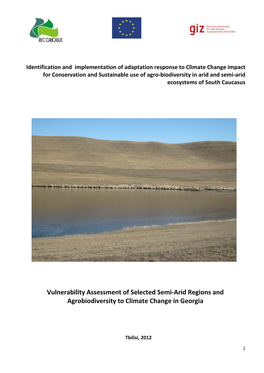 Vulnerability Assessment of Selected Semi-Arid Regions And