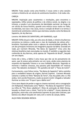 NM/ON: Toda Canção Conta Uma História. E Essas Cento E Uma Canções Contam a História De Um Século Do Sentimento Brasileiro