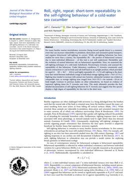 Short-Term Repeatability in the Self-Righting Behaviour of a Cold