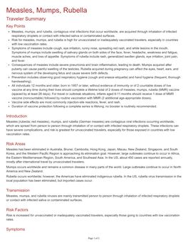 Measles, Mumps, Rubella