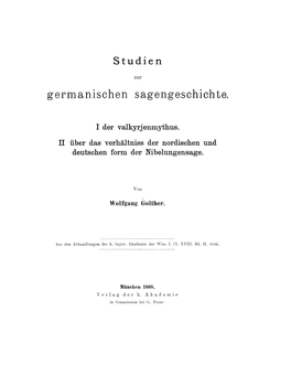 Germanischen Sagengeschichte