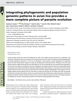 Integrating Phylogenomic and Population Genomic Patterns in Avian Lice Provides a More Complete Picture of Parasite Evolution