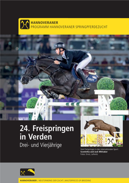 24. Freispringen in Verden Drei- Und Vierjährige Vom Freispringen in Den Internationalen Sport: Scenletha Und Jack Whitaker Fotos: Ernst, Lafrentz