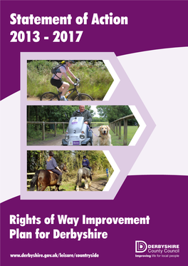 Ed39a Rights of Way Improvement Plan for Derbyshire Statement Of
