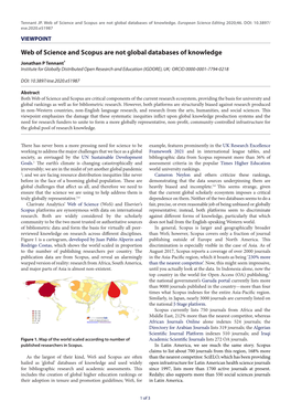 Web of Science and Scopus Are Not Global Databases of Knowledge