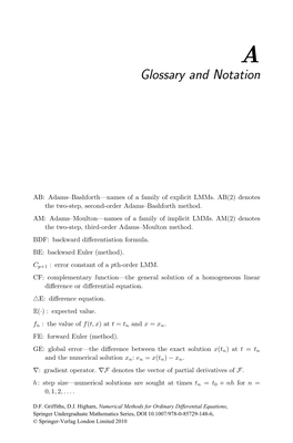 Glossary and Notation