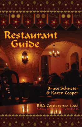 RSA 2006 Restaurant Guide Schneier & Cooper