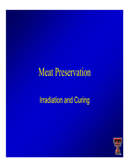 Meat Preservation