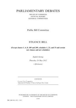 Parliamentary Debates House of Commons Official Report General Committees