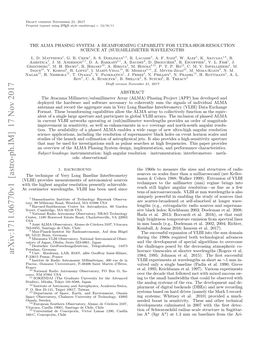 The Alma Phasing System: a Beamforming Capability for Ultra-High-Resolution Science at (Sub)Millimeter Wavelengths