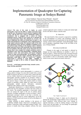 Implementation of Quadcopter for Capturing Panoramic Image at Sedayu Bantul