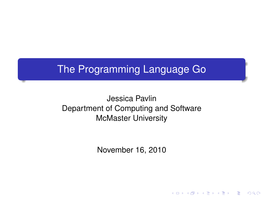 The Programming Language Go