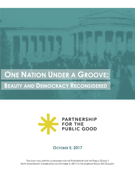 One Nation Under a Groove: Beauty and Democracy Reconsidered