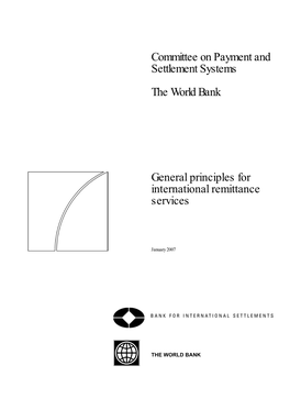 General Principles for International Remittance Services