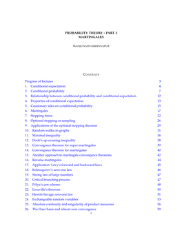 Probability Theory - Part 3 Martingales