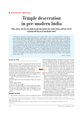 Temple Desecration in Pre-Modern India