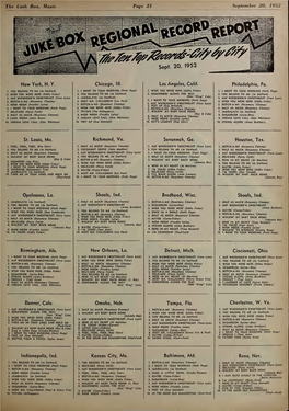 Cash Box, Music Page 21 / September 20, 1952