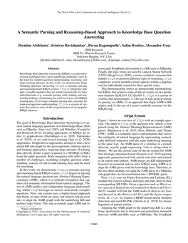 A Semantic Parsing and Reasoning-Based Approach to Knowledge Base Question Answering