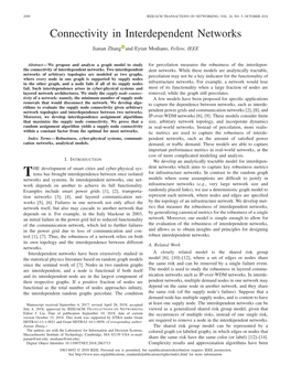 Connectivity in Interdependent Networks