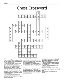 Chess Crossword