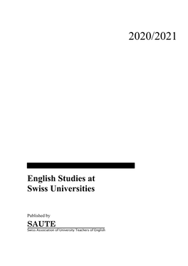 English Studies at Swiss Universities