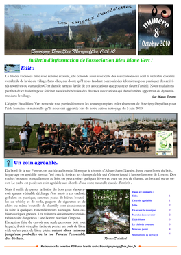 Bulletin D'information De L'association Bleu Blanc Vert !