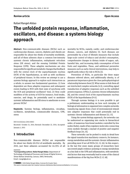 The Unfolded Protein Response, Inflammation, Oscillators, and Disease: a Systems Biology Approach