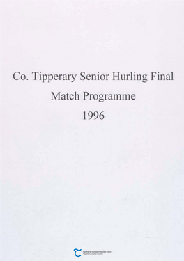 Co. Tipperary Senior Hurling Final Match Programme 1996