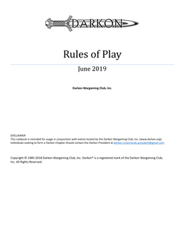 Rules of Play June 2019