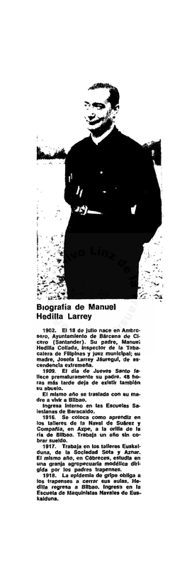 Biografía De Manuel Hedilla Larrey