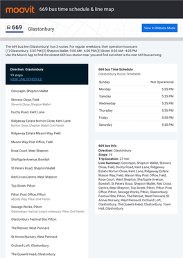 669 Bus Time Schedule & Line Route