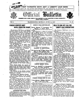 Official U. S. Bulletin