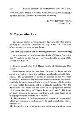 9. Comparative Law