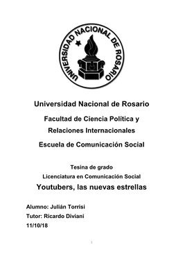 Universidad Nacional De Rosario Youtubers, Las Nuevas Estrellas