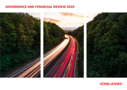 GOVERNANCE and FINANCIAL REVIEW 2020 Contents