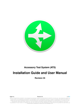 ATS Installation Guide and User Manual