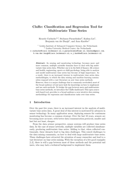 Clare: Classification and Regression Tool for Multivariate Time Series