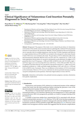 Clinical Significance of Velamentous Cord Insertion Prenatally