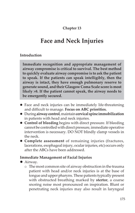 Face and Neck Injuries