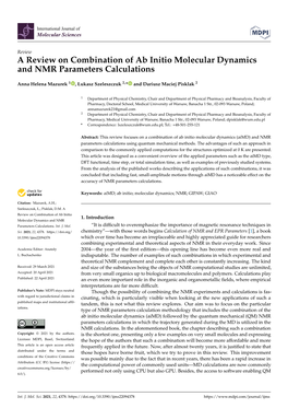 A Review on Combination of Ab Initio Molecular Dynamics and NMR Parameters Calculations