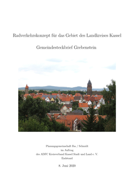 Radverkehrskonzept Für Das Gebiet Des Landkreises Kassel