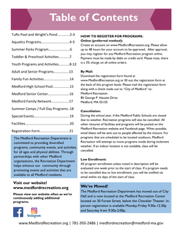 Table of Contents