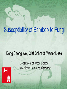 Susceptibility of Bamboo to Fungi