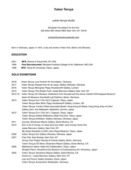 View Yuken Teruya's CV