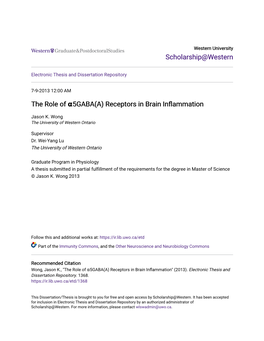 Receptors in Brain Inflammation