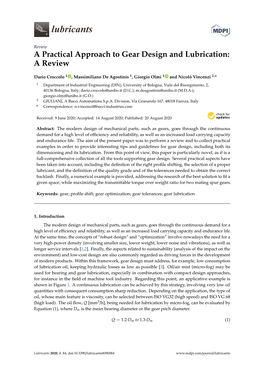 A Practical Approach to Gear Design and Lubrication: a Review