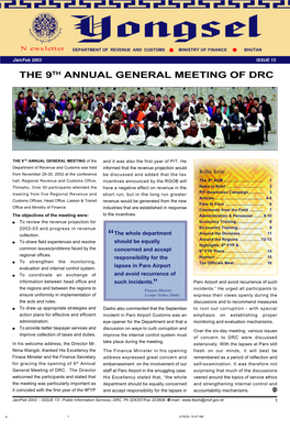 The 9Th Annual General Meeting of Drc ”