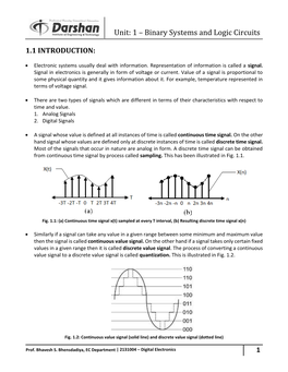 Binary Systems and Logic Circuits