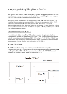 Airspace Guide for Glider Pilots in Sweden